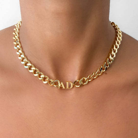 Couple's Initial Name Necklace