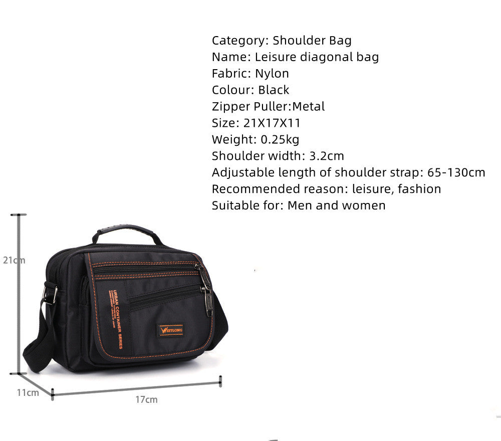 Multifunctional Waterproof Shoulder Bag Casual Travel Messenger Bag Handbag Men's And Women's Handbags
