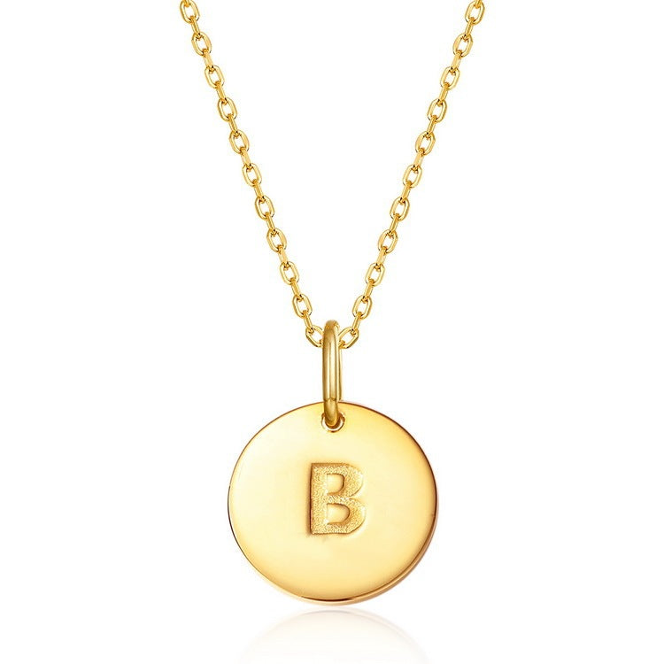 Initial Letter Pendant Necklace Lady Cute